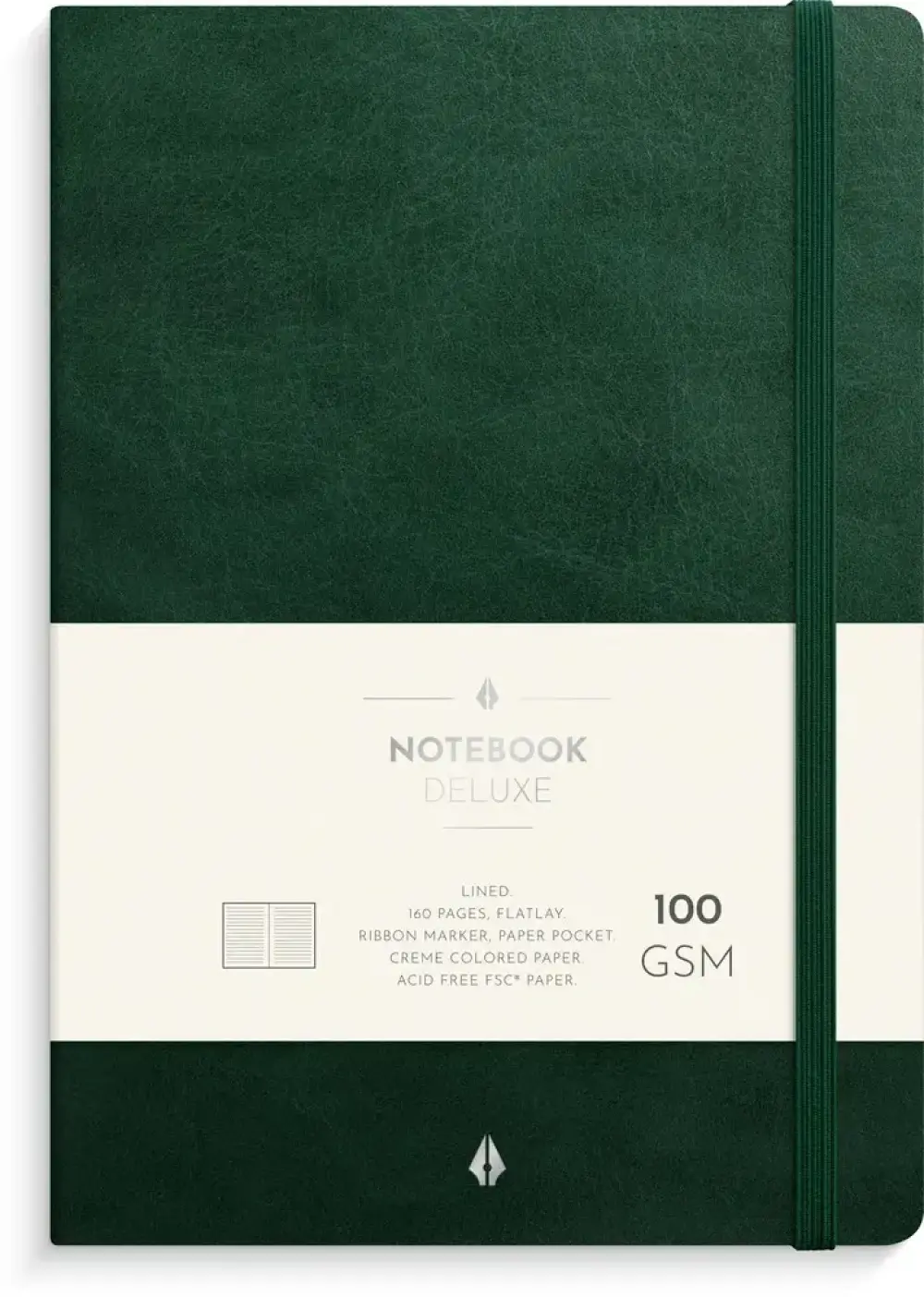 Notesbog Deluxe A5 Dark Green