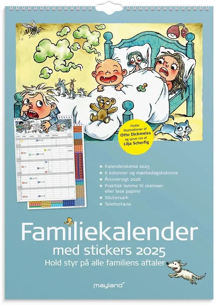 Mayland Familiekalender 2025 otto dickmeiss A3 6 kol