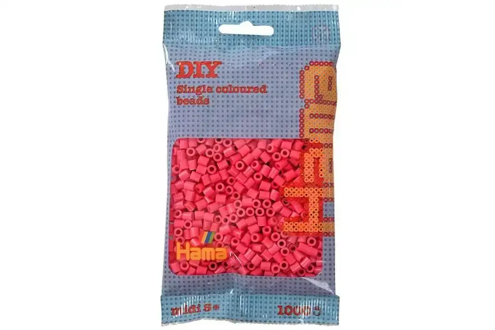 Hama midi perler 1000 stk pink 121