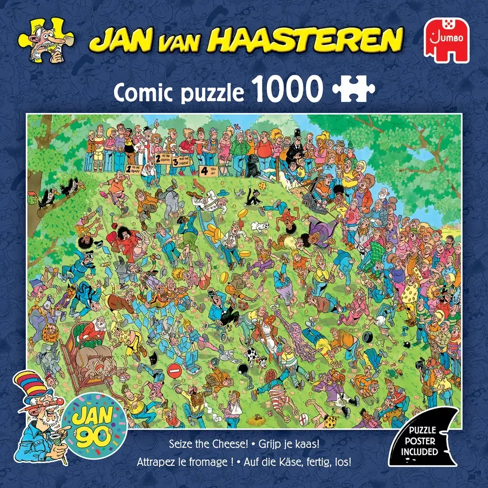Jan Van Haasteren puslespil med 1000 brikker Seize the Cheese! 