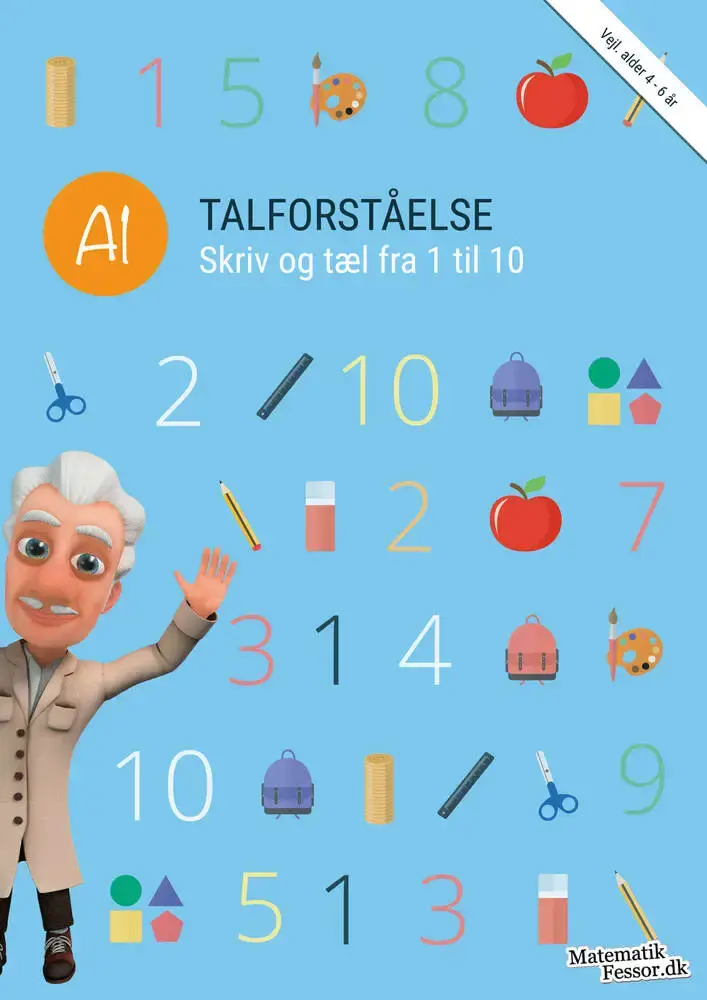 A1 - Talforståelse, Skriv og tæl fra 1 til 10