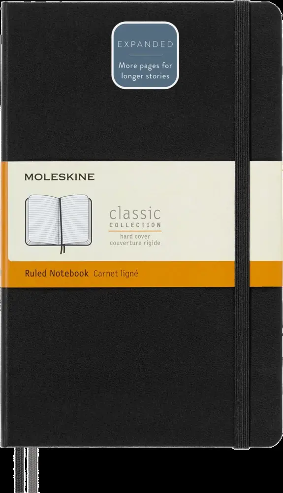 Moleskine hard m/linjer 400 ark