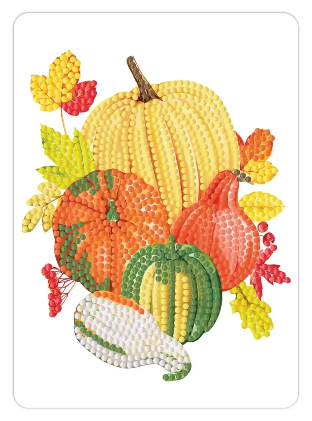 Diamond art græskar 13 x 18 cm