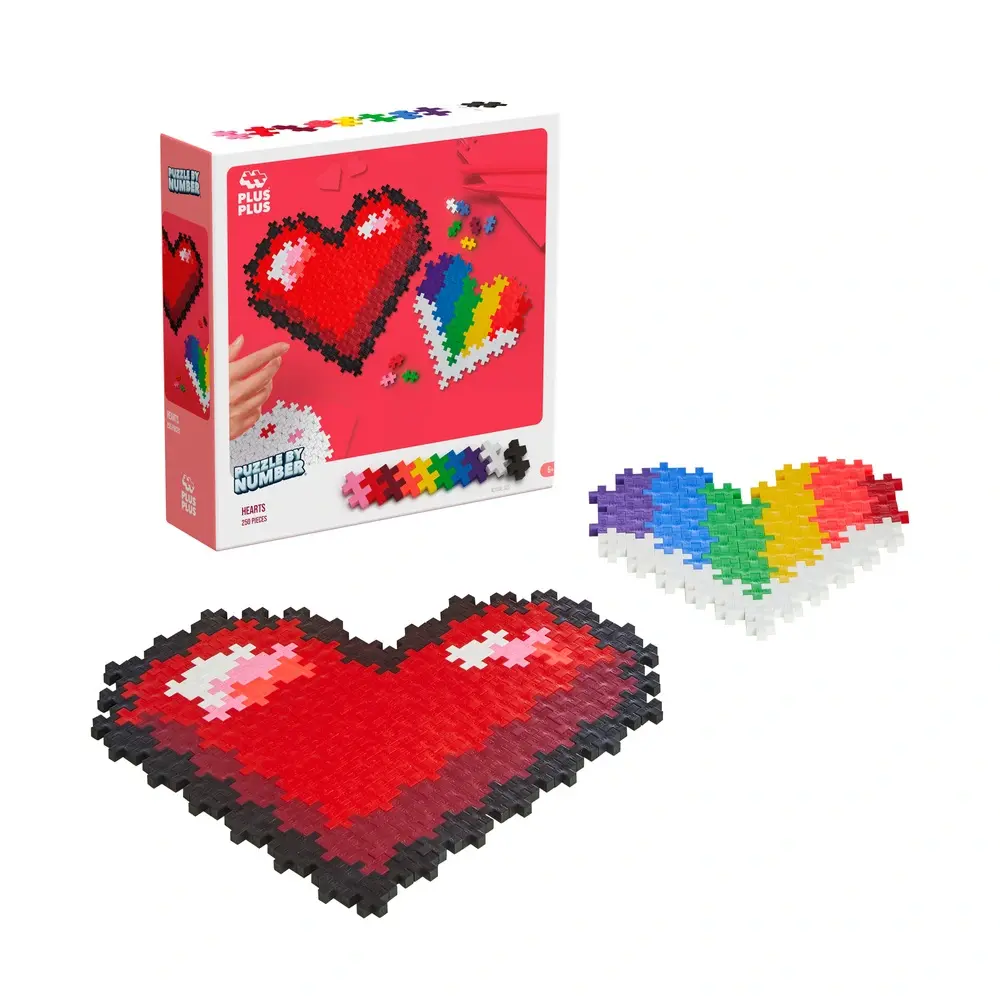 Plus-Plus Puzzle By Number Hearts 250 stk