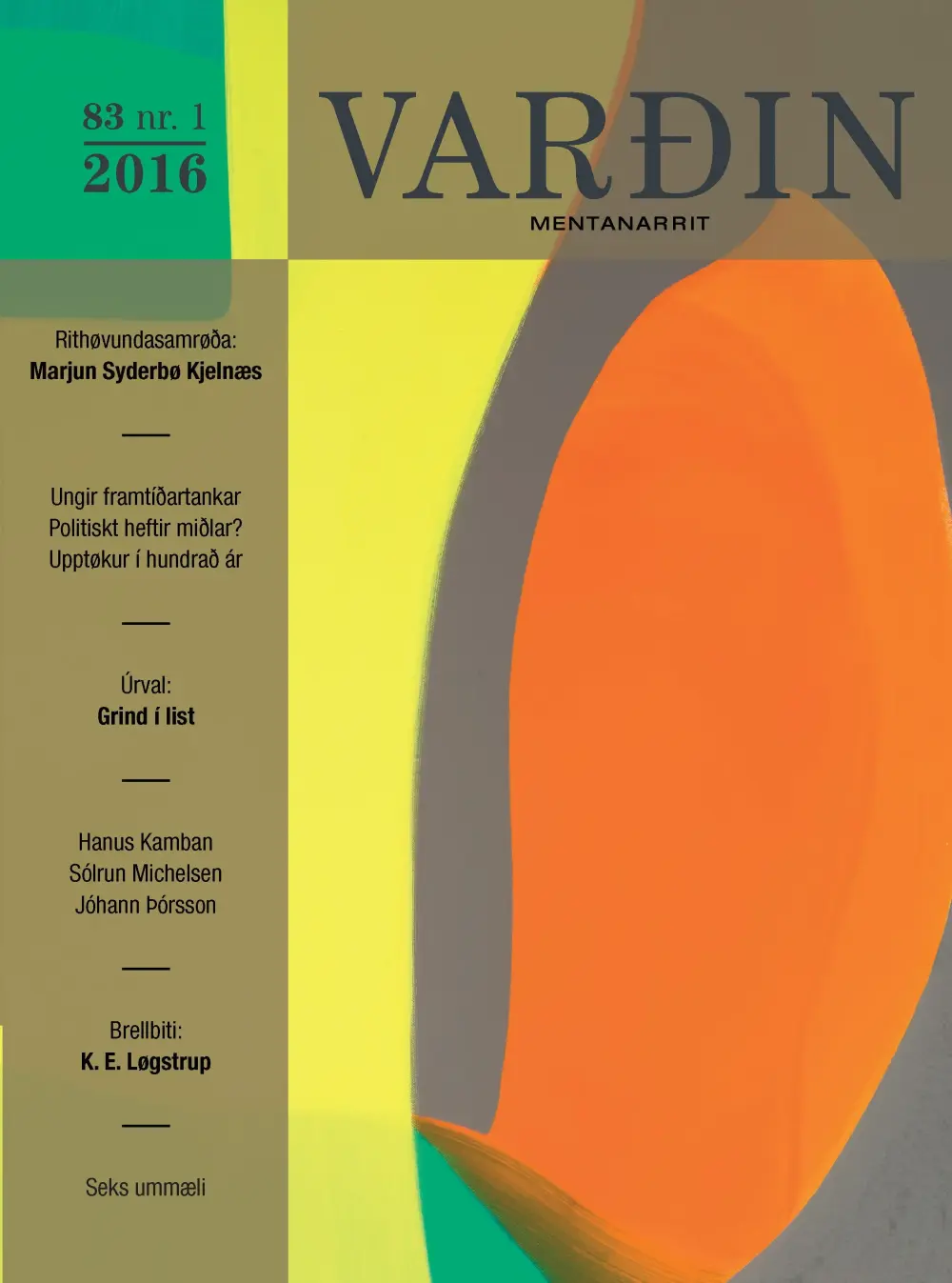 Varðin 83, 1 - 2016