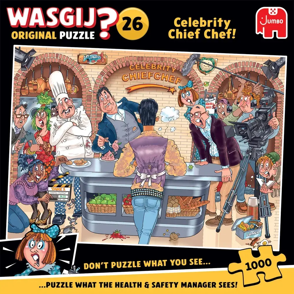 PUSLESPIL WASGIJ ORIGINAL 26 CELEBRITY CHIEF CHEF! 1000 BRIKKER