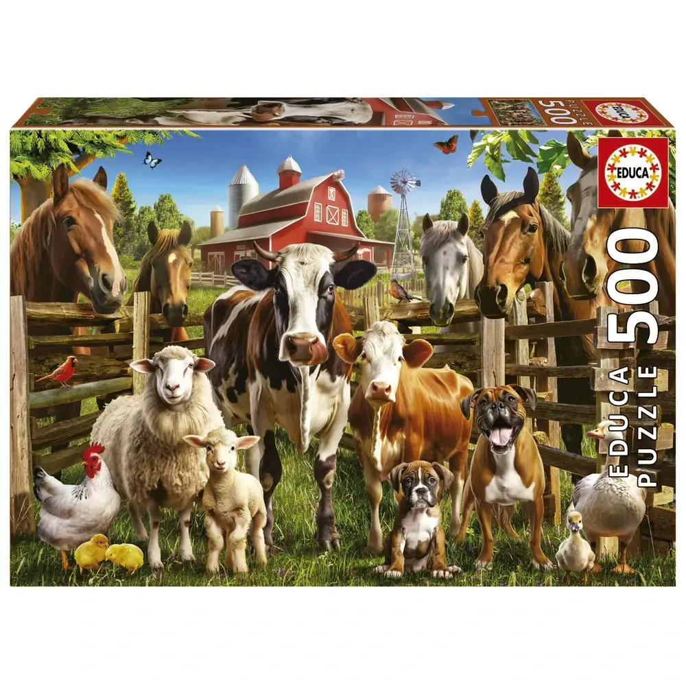 Puslespil Farmyard Buddies 500 brikker