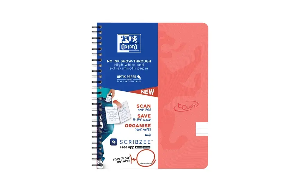 Spiralblok Oxford Orange Touch A5 Linjeret 140 Sider 90G