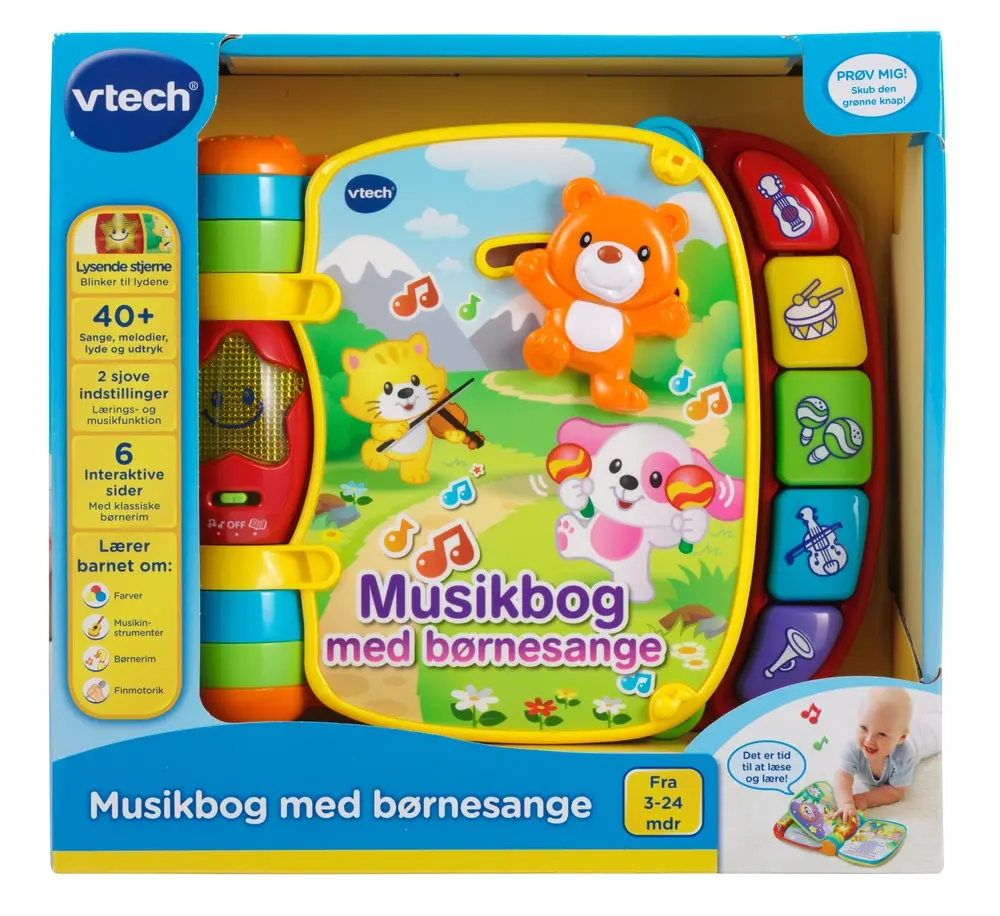 Vtech Baby musikbog med børnesange 