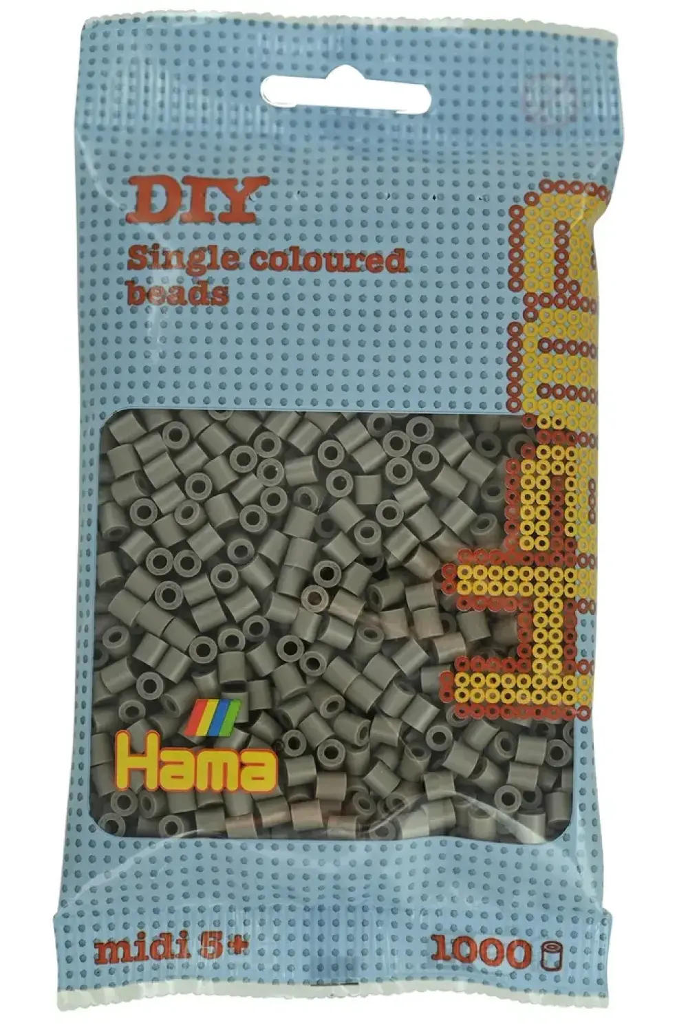 Hama midi perler 1000 stk gråbrun 117