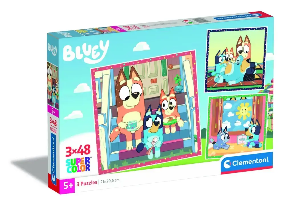 Puslespil Bluey 3x48 brikker
