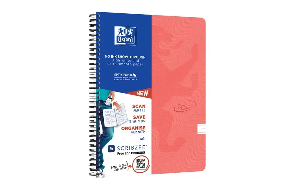 Spiralblok Oxford Orange Touch A4 Linjeret 140 Sider 90G