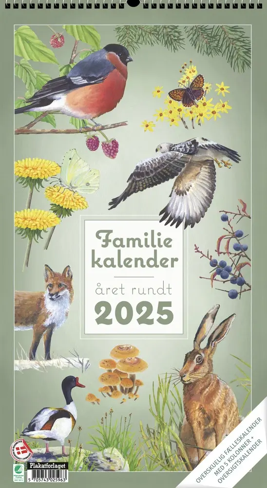 Familiekalender året rundt i naturen 2025