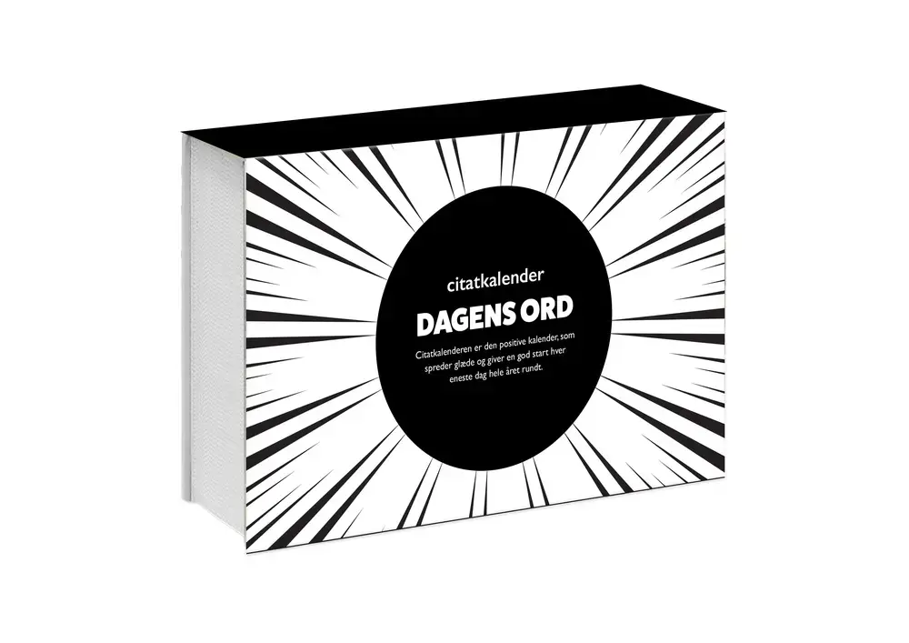 Citat Evigheds afrivningskalender sort/hvid 366 dage