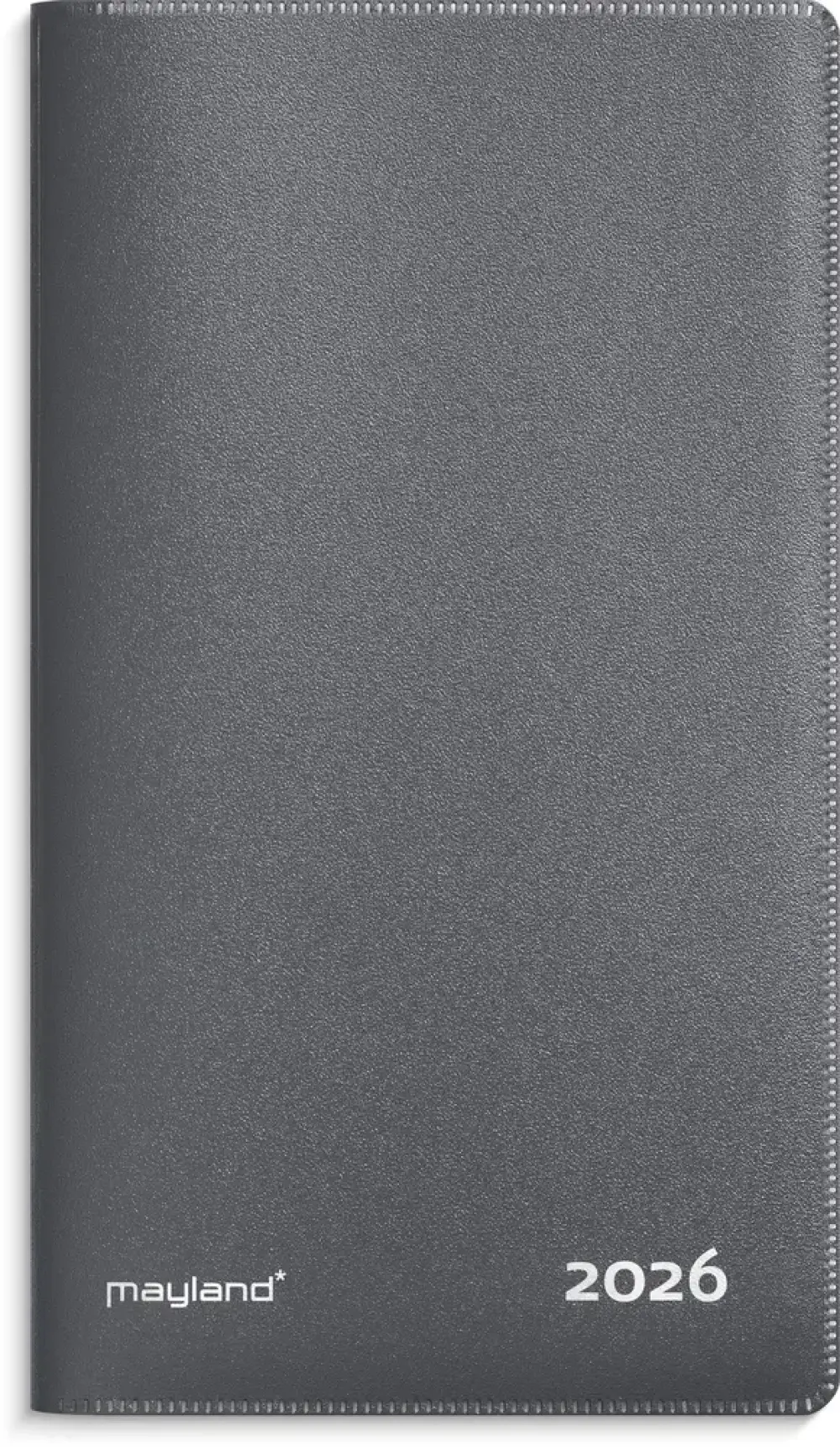 Index planner 2026 måned mørk grå