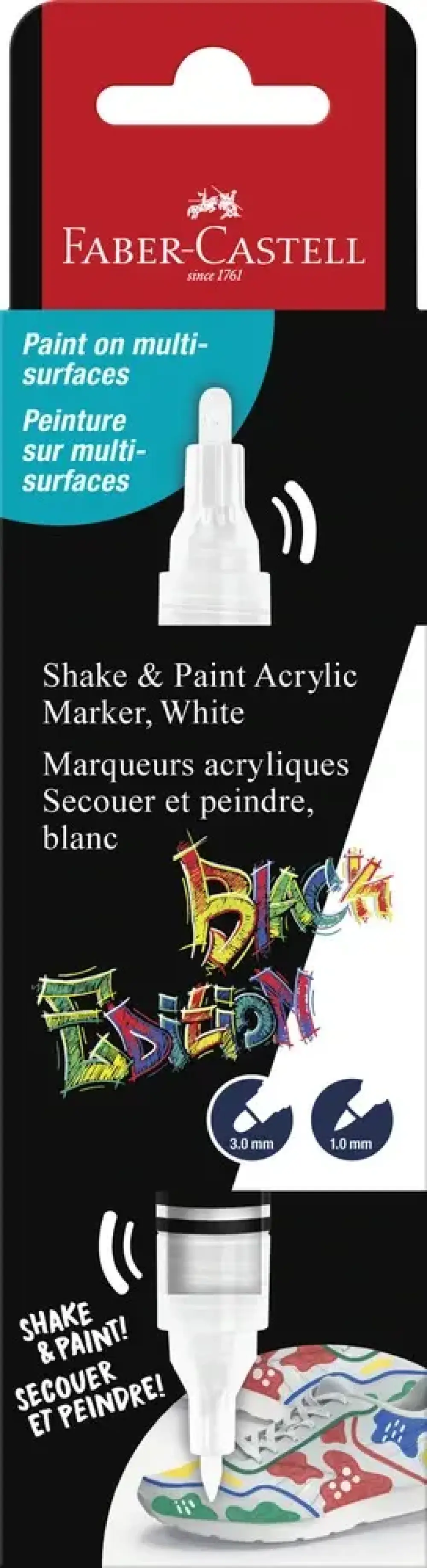 Marker Faber-Castell Hvid Black Edition Shake & Paint 2I1