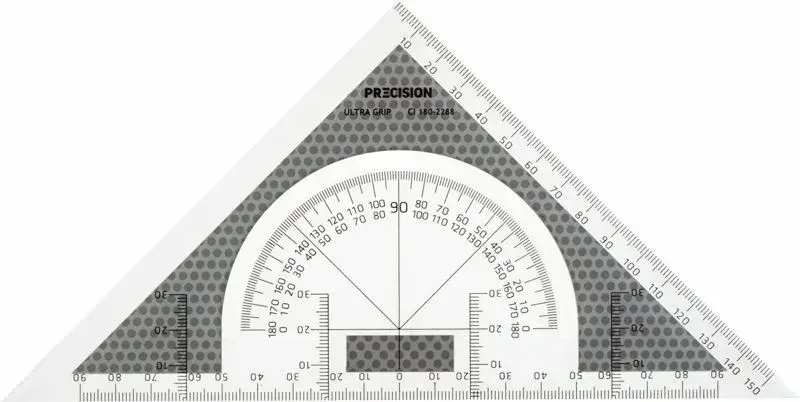 Geometritrekant precision antiskrid stor b/sølv