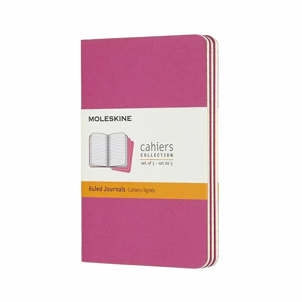 Notesbog Moleskine cahiers pocket briskblue journal p 9x14cm