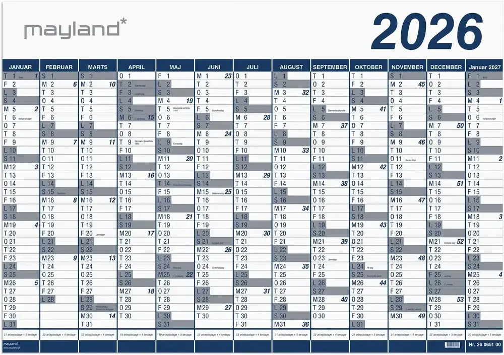 Kæmpekalender 2026 plast 13 mdr