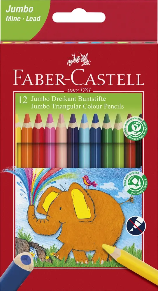 Farveblyant Faber-Castell Jumbo 12 stk