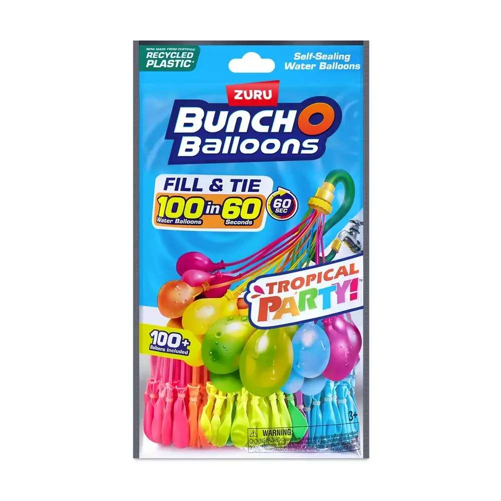 Vandballon Tropical Party 100 stk ass