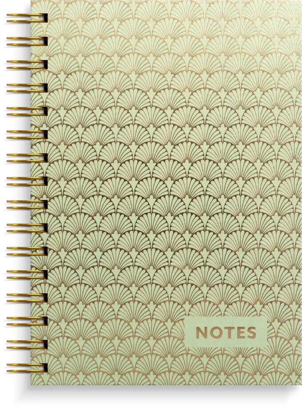 Notesbog A5 Art Deco GREEN KARTON 150 linjeret sider 