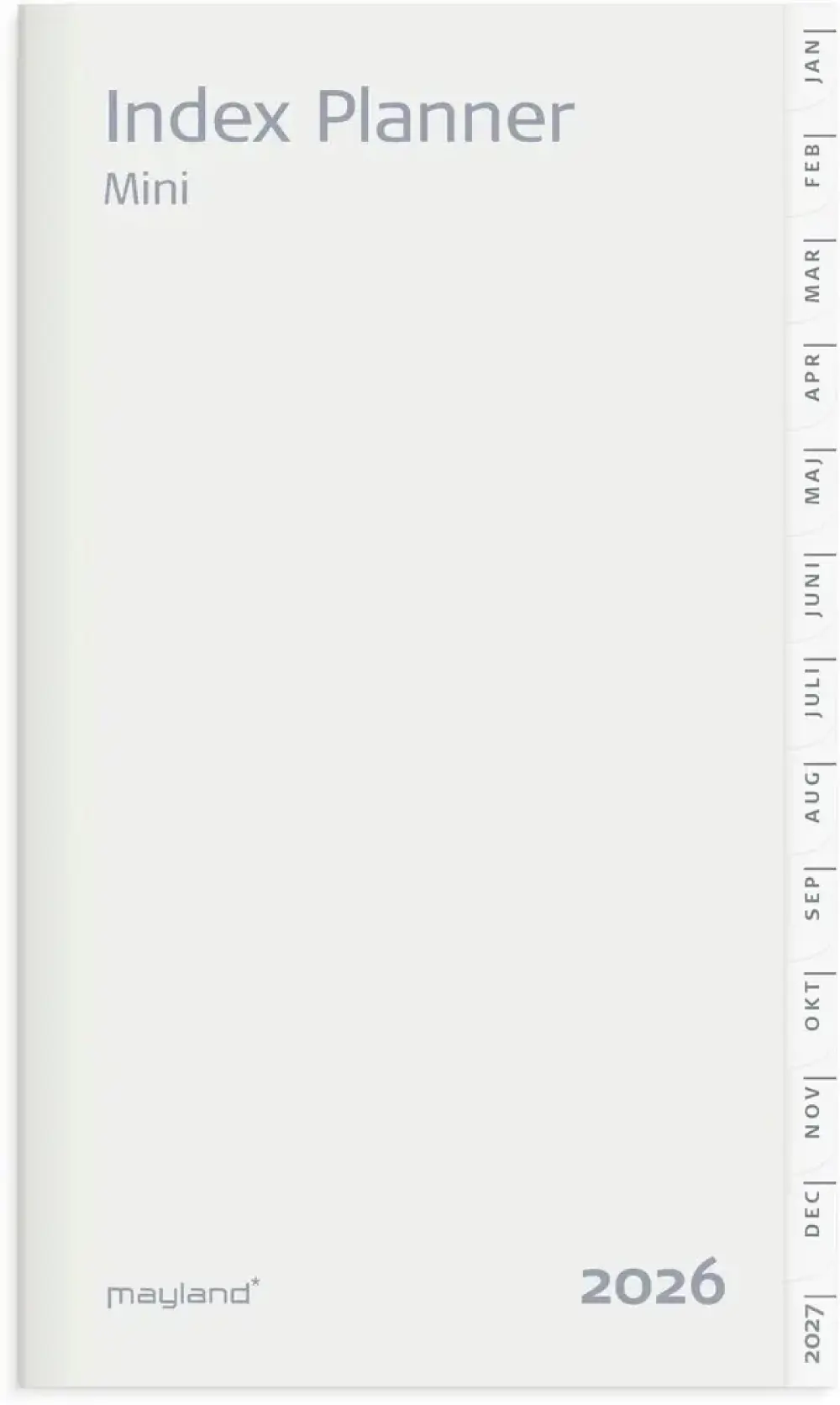 Index planner mini 2026 pp mørk grå