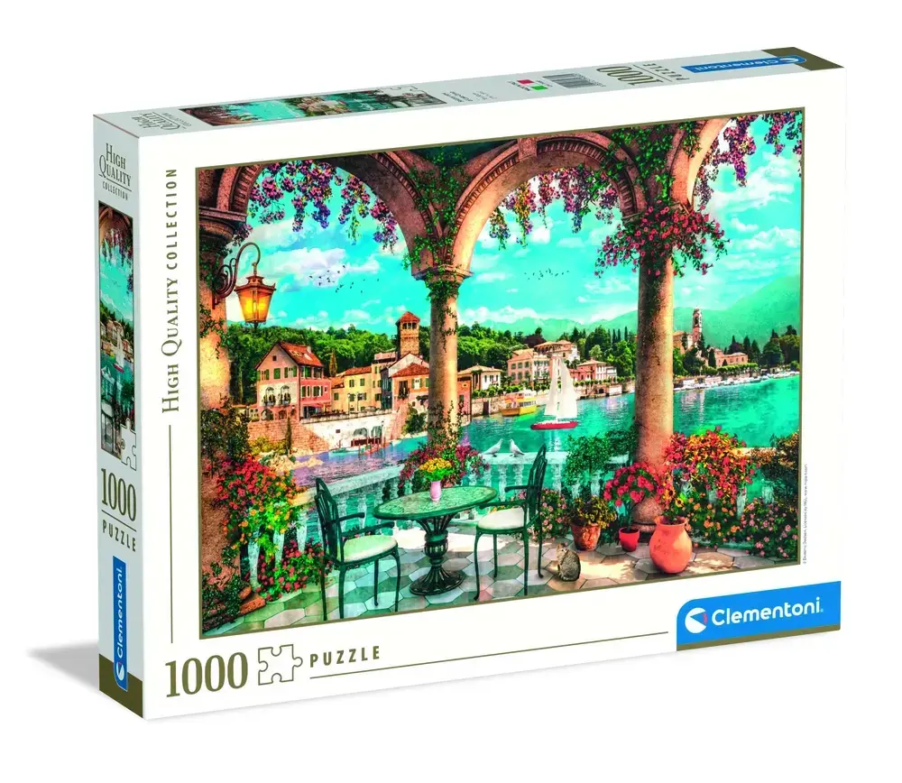 Puslespil Balcony view of Lake Como 1000 brikker
