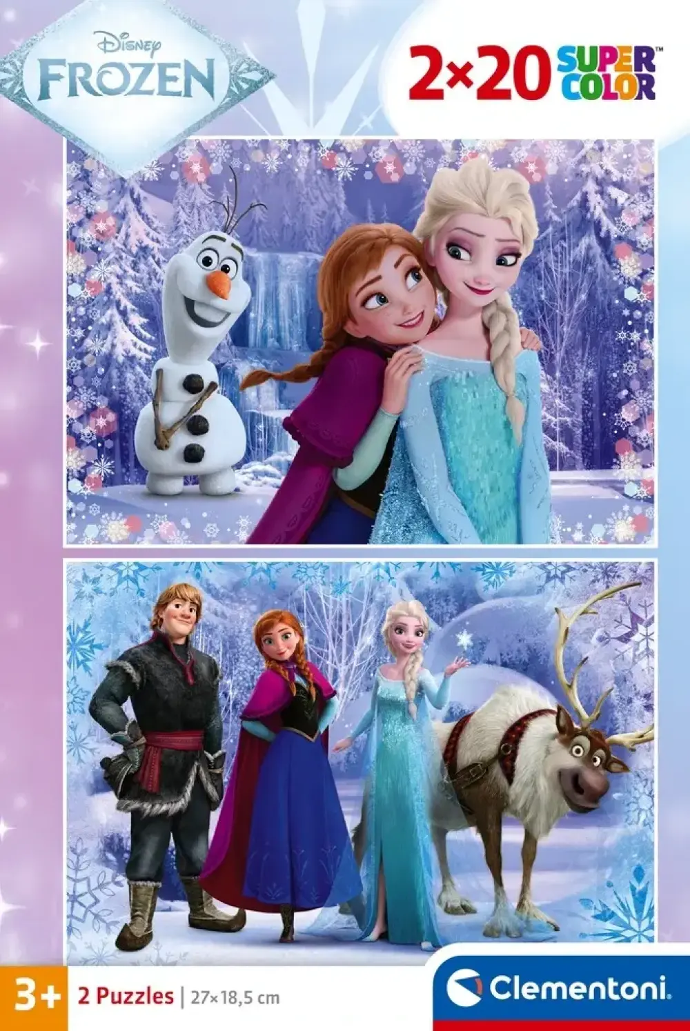 Puslespil Frozen 2x20 brikker