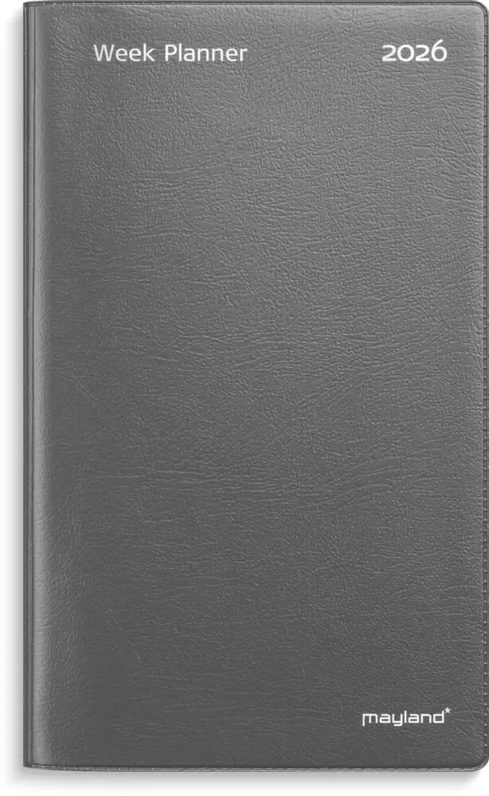 Week planner 2026 uge vinyl mørk grå 