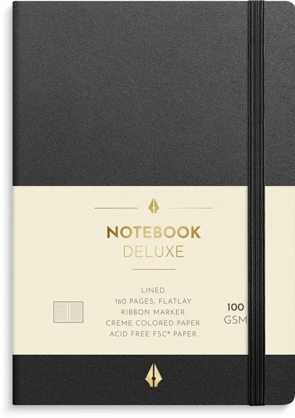 Notesbog Deluxe A6 Black