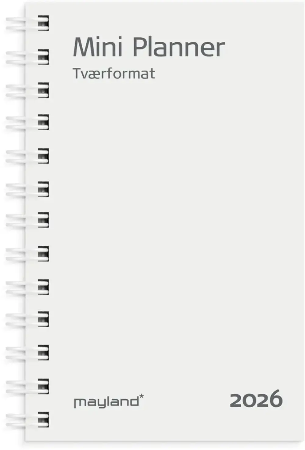 Mini planner 2026 uge refill tværformat