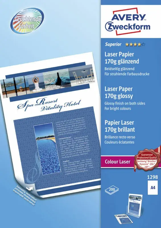 Fotopapir glossy laser 170g /200 ark