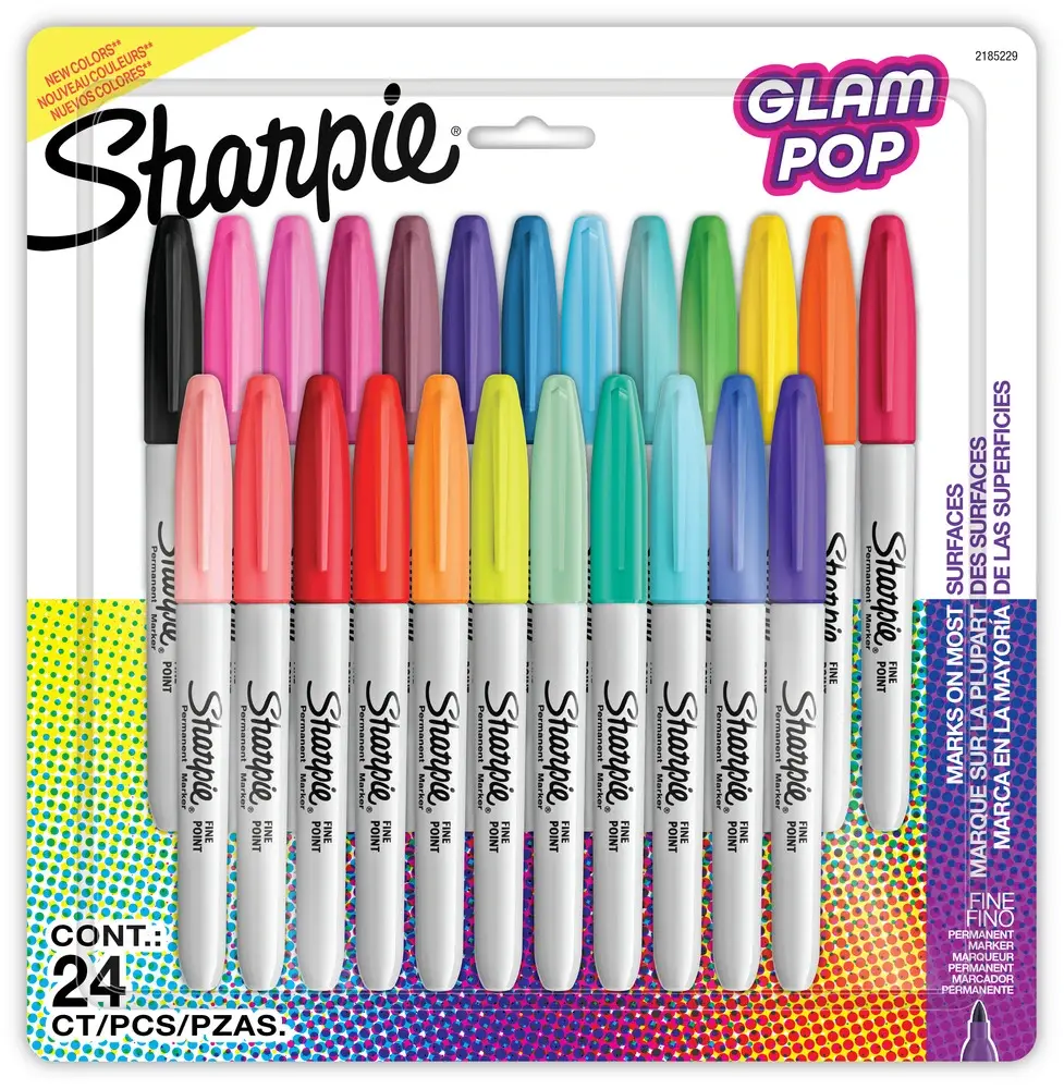 Markersæt sharpie glam pop 1,0mm