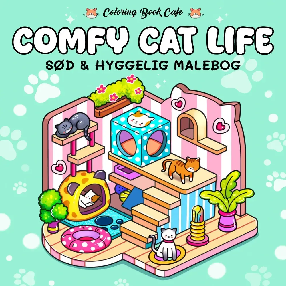 Malebog: Comfy Cat Life - Cozy Coloring