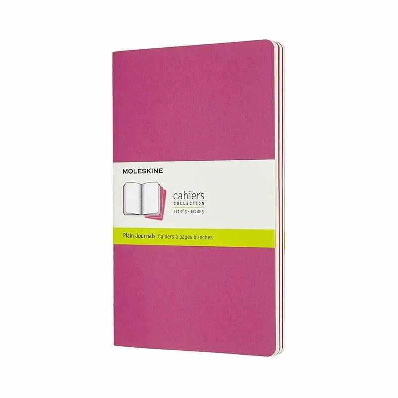 Notesbog Moleskine cahiers large pink journal p 13x21cm