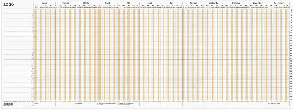 Mayland Projekt planner 2026 brun