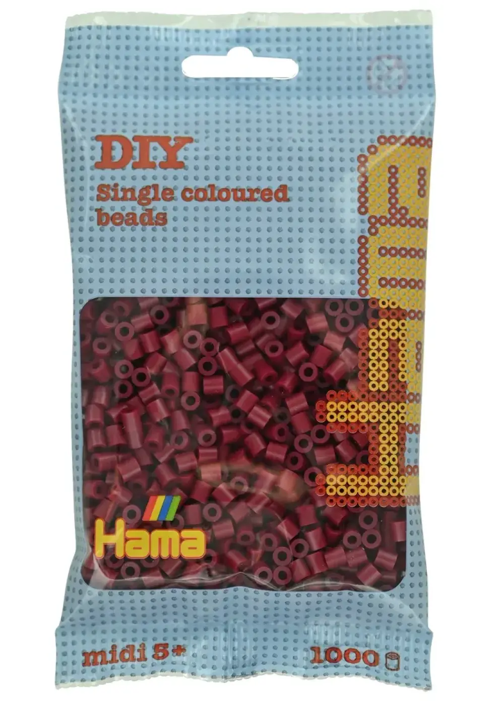 Hama midi perler 1000 stk mørk kirsebær 118