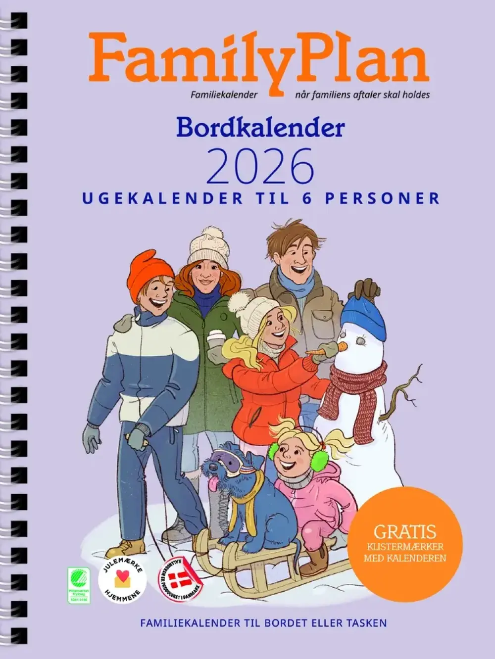 Familyplan Bordkalender 6 Pers 2026